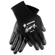Ninja X Bi-Polymer Coated Palm Gloves, Black, Medium, 1 Pair