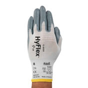 Hyflex Foam Gloves, Gray/White, Large, 1 Pair - Pkg Qty 12