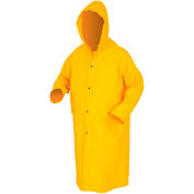 MCR Safety 200CX5 Classic Rain Coat, 5X-Large, .35mm, PVC/Polyester, Detachable Hood, Yellow