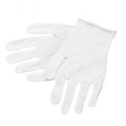 Cotton Inspector Gloves, Small, White, 12-Pair
