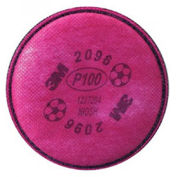 3M Particulate Filter, P100,w/Acid Gas Relief, 2096, Pkg of 2