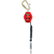 TurboLite Personal Fall Limiters, Steel Carabiner, 6', Black/Red