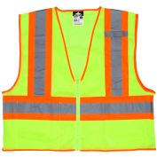RIVER CITY Luminator™ Class II Safety Vests, Size L, Lime