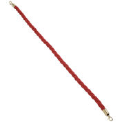 Vinyl Braided Rope 59" With Ends For Portable Gold Post, Red