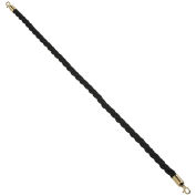 Vinyl Braided Rope 59" With Ends For Portable Gold Post, Black