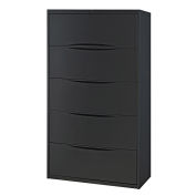 36"W Premium Lateral File Cabinet, 5 Drawer, Black