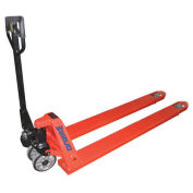Wesco® Extra-Long Fork Pallet Truck with 70"L Forks, 4400 Lb. Cap.