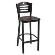 Bar Stool w/Natural 3 Slat-Back, 17-1/2"W X 16"D X 42"H - Pkg Qty 2