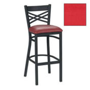Bar Stool with Criss-Cross Back,17-1/2"W X 17"D X 41"H, Red - Pkg Qty 2