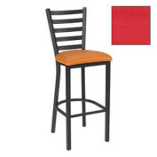 Bar Stool, 5 Slat-Back, 17-1/2"W X 16-1/2"D X 45"H, Red - Pkg Qty 2