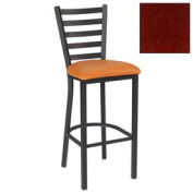 Bar Stool, 5 Slat-Back, 17-1/2"W X 16-1/2"D X 45"H, Mahogany - Pkg Qty 2