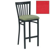 Bar Stool w/Vertical Slat-Back, 17-1/2"W X 17"D X 41"H, Red - Pkg Qty 2