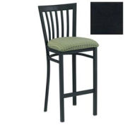 Bar Stool w/Vertical Slat-Back, 17-1/2"W X 17"D X 41"H, Textured Black - Pkg Qty 2