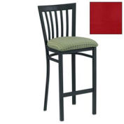 Bar Stool w/Vertical Slat-Back, 17-1/2"W X 17"D X 41"H, Knockout Cranberry - Pkg Qty 2