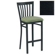 Bar Stool w/Vertical Slat-Back, 17-1/2"W X 17"D X 41"H, Black - Pkg Qty 2