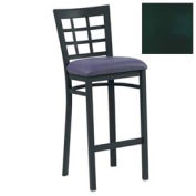 Bar Stool with Grid-Back, 17-1/2"W X 16"D X 41-1/2"H, Knockout Green - Pkg Qty 2