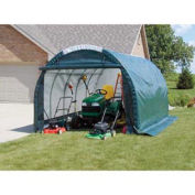 Mini Garage/Storage Shed, Green, 10'W x 8'H x 18'L