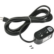 Dual Sided Electrical Outlet, 15'L Cord, 4 Outlets