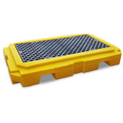 UltraTech 9611 Ultra-Spill Pallet Plus Containment Pallet P2 2-Drum with Drain