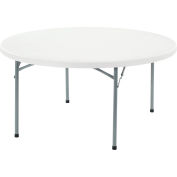 Global Industrial Folding Round Plastic Table, 60", White