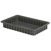 LEWISBins Divider Box, 16-1/2" x 10-7/8" x 2-1/2", Gray - Pkg Qty 6