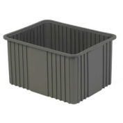 LEWISBins Divider Box, 22-3/8" x 17-3/8" x 12", Gray - Pkg Qty 3