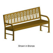 Spencer 74" Bench, Metal Frame, Bronze