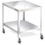 LAKESIDE Stainless Steel Mobile Tables with Flush Shelves - 24"Wx20"D Shelf - 29-3/16"H