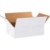 18" x 12" x 6" White Cardboard Corrugated Box - Pkg Qty 25