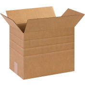 14-1/2" x 8-3/4" x 12" Multi-Depth Cardboard Corrugated Boxes - Pkg Qty 25