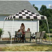 12x12 Pop Up Canopy with Slant Leg, Checked Flag Cover