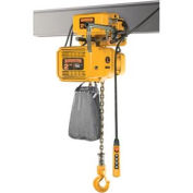 NER Dual Speed Elec Hoist w/ Motor Trolley - 15' Lift, 1 Ton, 28/4.5 ft/min, 460V