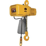 NER Dual Speed Electric Chain Hoist - 20' Lift, 3 Ton, 17/3 ft/min, 460V