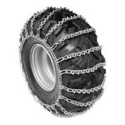 ATV V-Bar Tire Chains, 4 Link Spacing, Steel, Pair