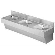 Halsey Taylor 7030, 3-Station Fountain (Stainless Steel)