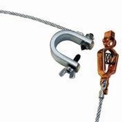 Alligator Clip & C-Clamp w/ 10 Ft. 7X19 Insulated Stranded Flex. Steel Cable, GCSI-AC-10