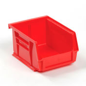 Plastic Storage Bin, 4-1/8 x 5-3/8 x 3, Red - Pkg Qty 24