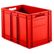 SSI Schaefer Euro-Fix Solid Container, 24" x 16" x 17", Red - Pkg Qty 2