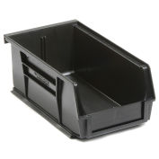 Plastic Stacking Bin, 4-1/8 x 7-3/8 x 3, Black - Pkg Qty 24