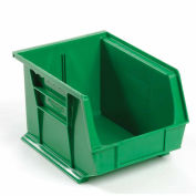 Plastic Stacking Bin 8-1/4 x 10-3/4 x 7, Green - Pkg Qty 6