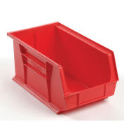 Plastic Storage Bin - Small Parts 8-1/4 x 14-3/4 x 7, Red - Pkg Qty 12