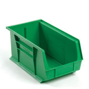 Plastic Stackable Bin 8-1/4 x 14-3/4 x 7, Green - Pkg Qty 12