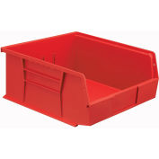 Plastic Stacking Bin 11 x 10-7/8 x 5, Red - Pkg Qty 6