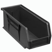 Plastic Stacking Bin, 4-1/8 x 10-7/8 x 4, Black - Pkg Qty 12