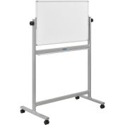 Mobile Reversible Magnetic Whiteboard, 36"W X 24"H