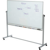 Rolling Magnetic Dry Erase Whiteboard - Double Sided Reversible - 72 x 40