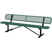 96"  Bench With Back Rest, Green