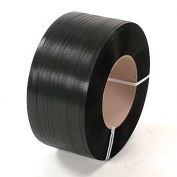Global Industrial Polypropylene Strapping, 5/8"W x 5400'L x 0.030" Thick, 8" x 8" Core, Black