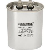 Global Industrial Oval Run Capacitor, 440 Volt, 40mf