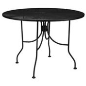 30" Round Table Black With Butterfly Legs